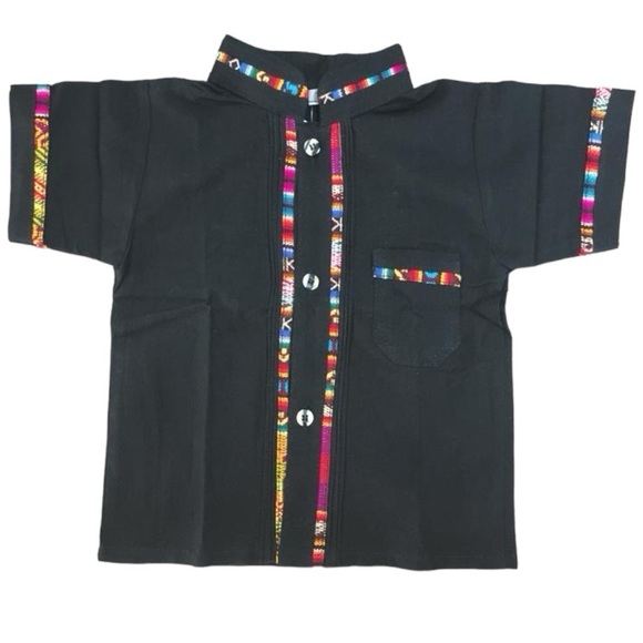 Coralillo Guayabera for Boys Black - Picture 1 of 1